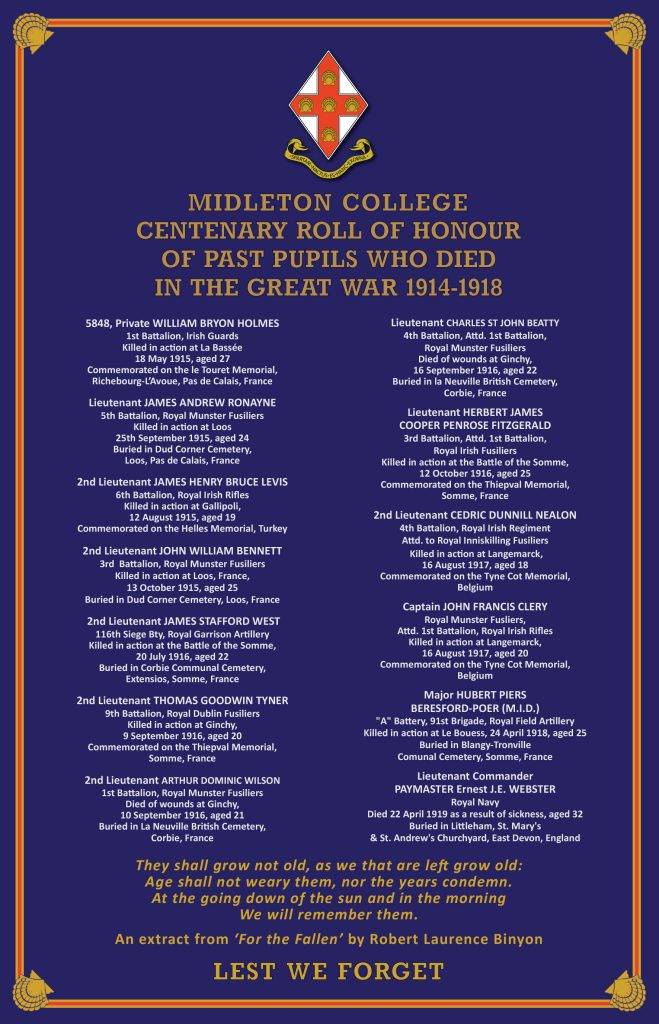 Midleton College Roll of Honour